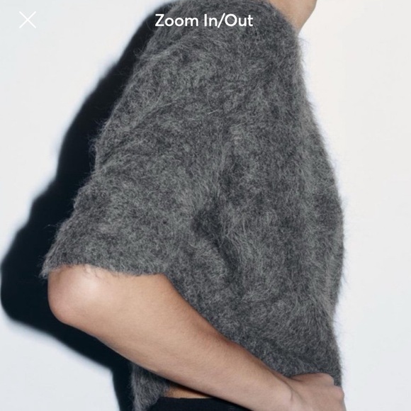 NWT Women's Zara Asymmetric Alpaca Blend Knit Bolero Size L - Picture 4 of 9